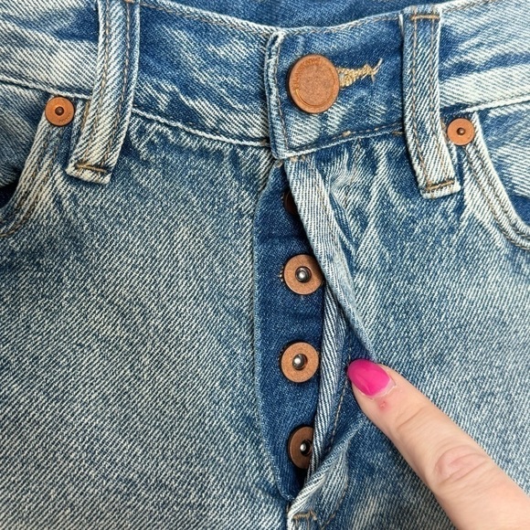 NWT BLANK NYC High Rise Distressed Denim Shorts Women - Picture 3 of 4